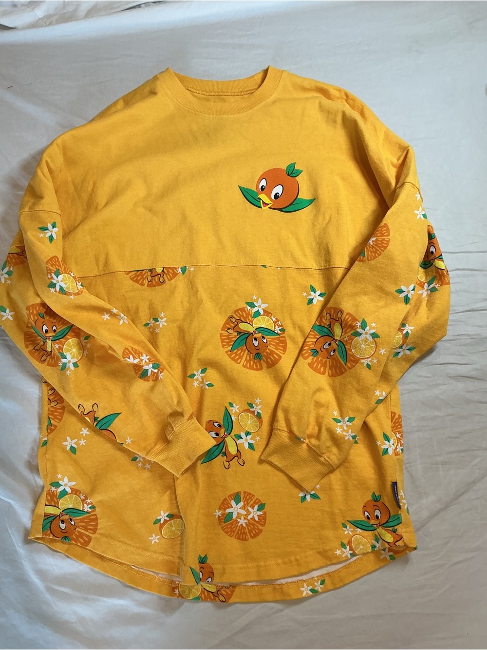 Disney Yellow Orange Bird Graphic Long-Sleeve Shirt